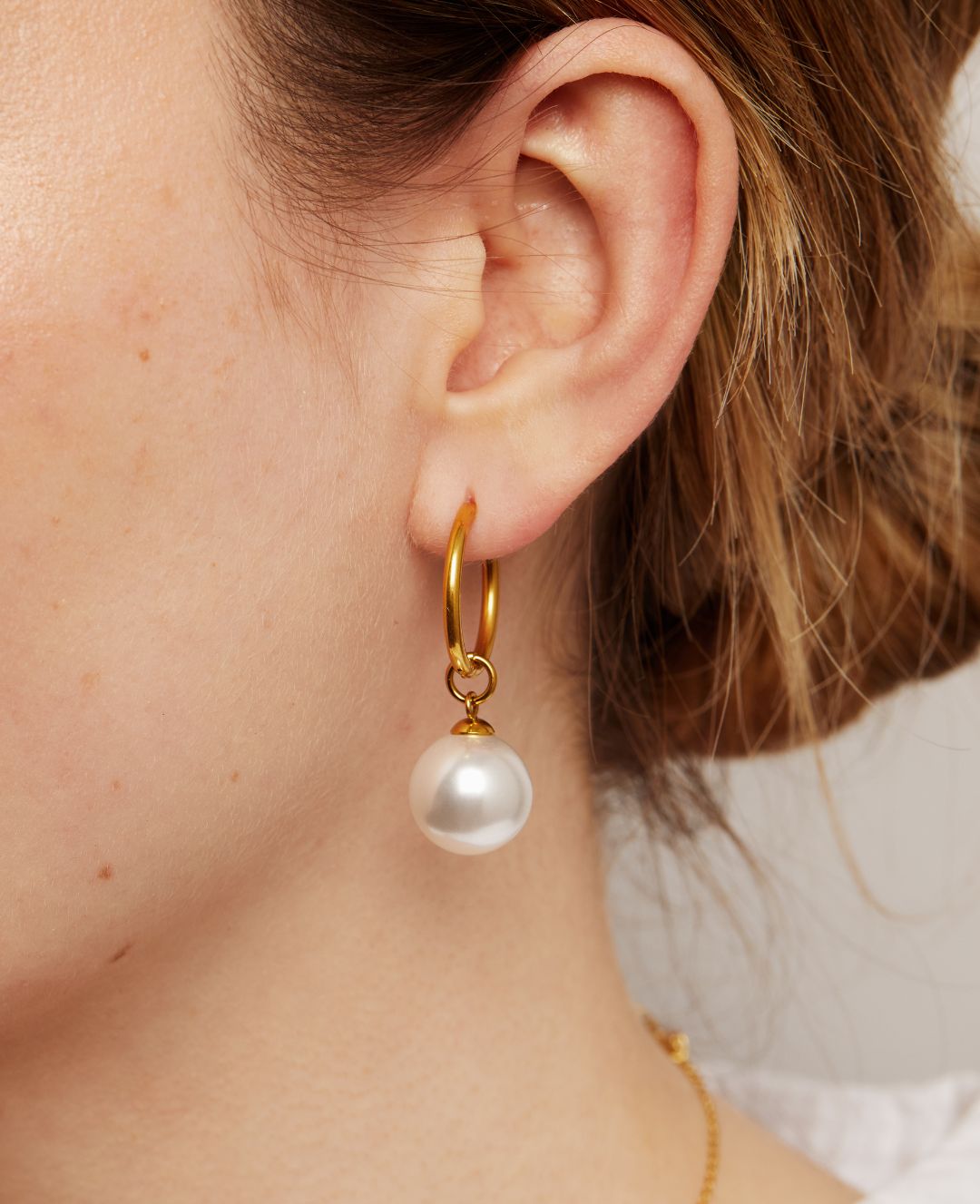 Pearl Hoop Earrings