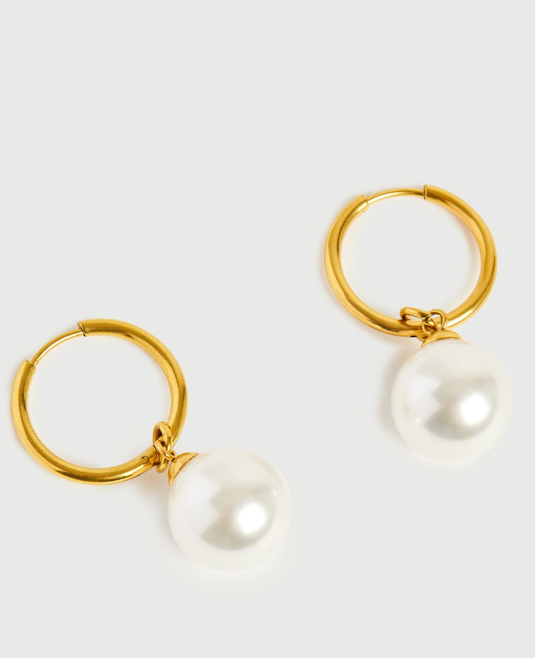 Pearl Hoop Earrings