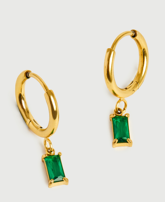 emerald green earrings