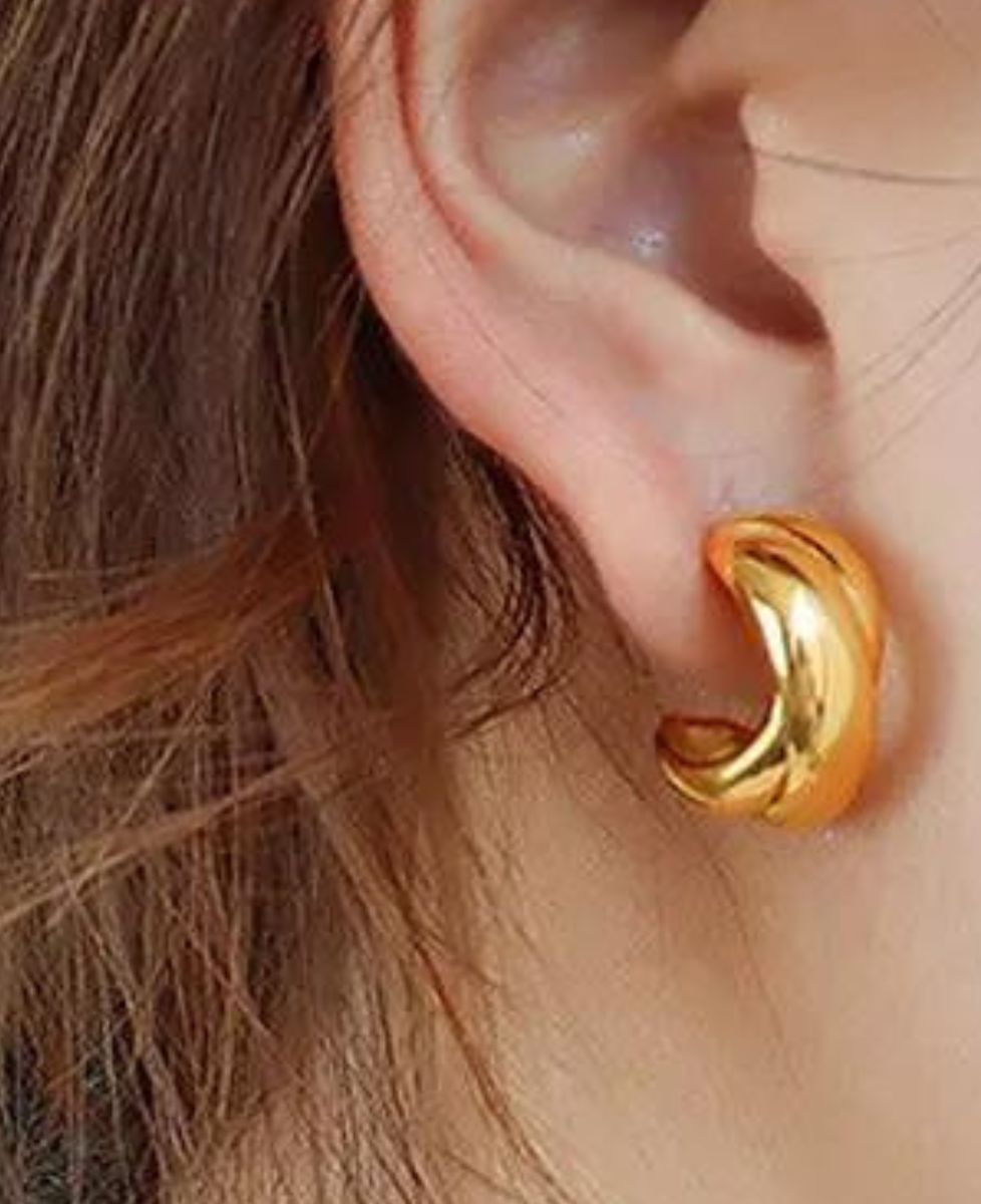 Gold Plated Mini Hoop Ear Rings