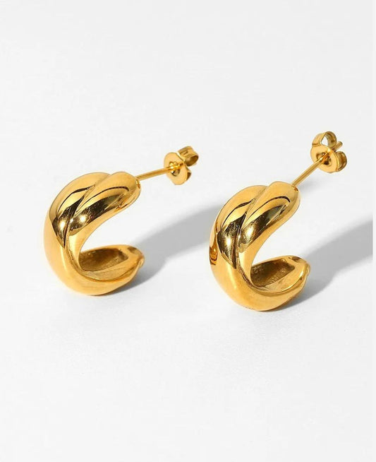 Gold Plated Mini Hoop Ear Rings